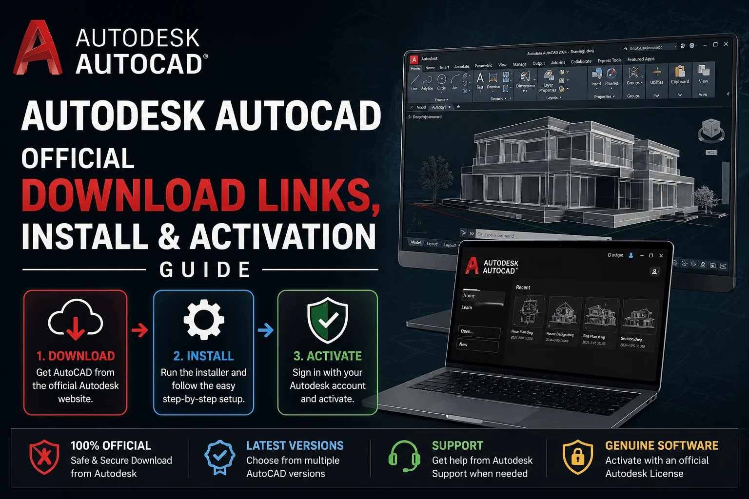 Autodesk Download install and activation