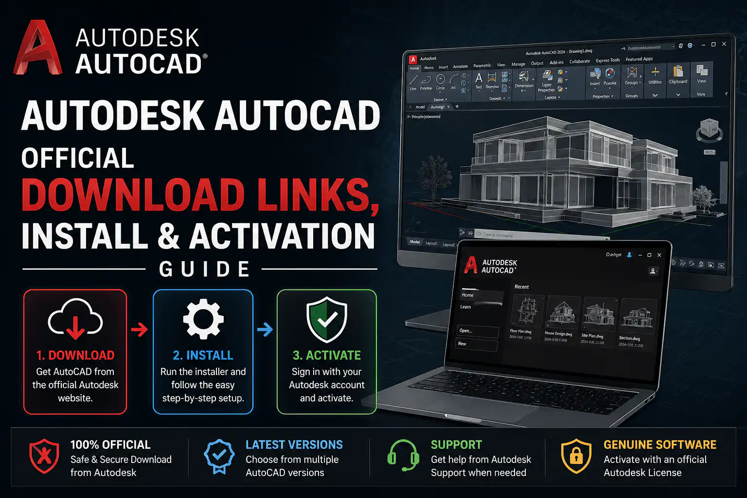 Autodesk Download install and activation