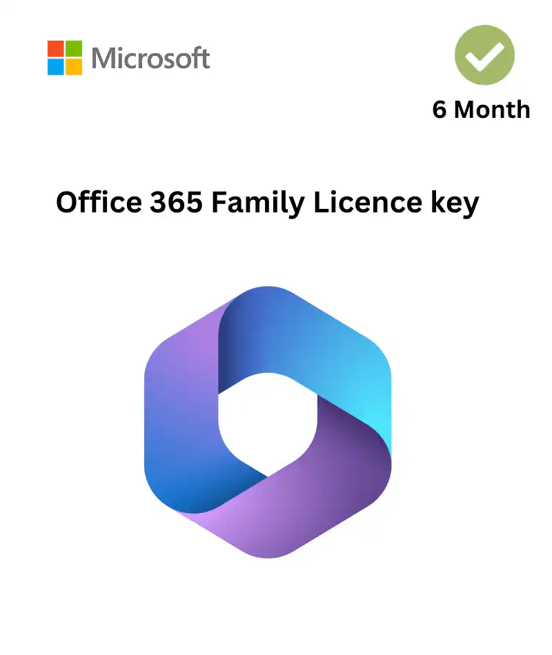 365 key (2) Microsoft Office 365 Family 6-Month Licence key Global - Image 1